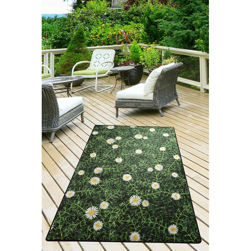 Tapis de qualité supérieure (5,2 x 7,5 pi), 100% polyester, hauteur de velours de 0,2 po | Antibactérien, antidérapant, dessous lavable à la machine | Conception élégante pour le décor du salon et de la chambre à coucher, douce et durable