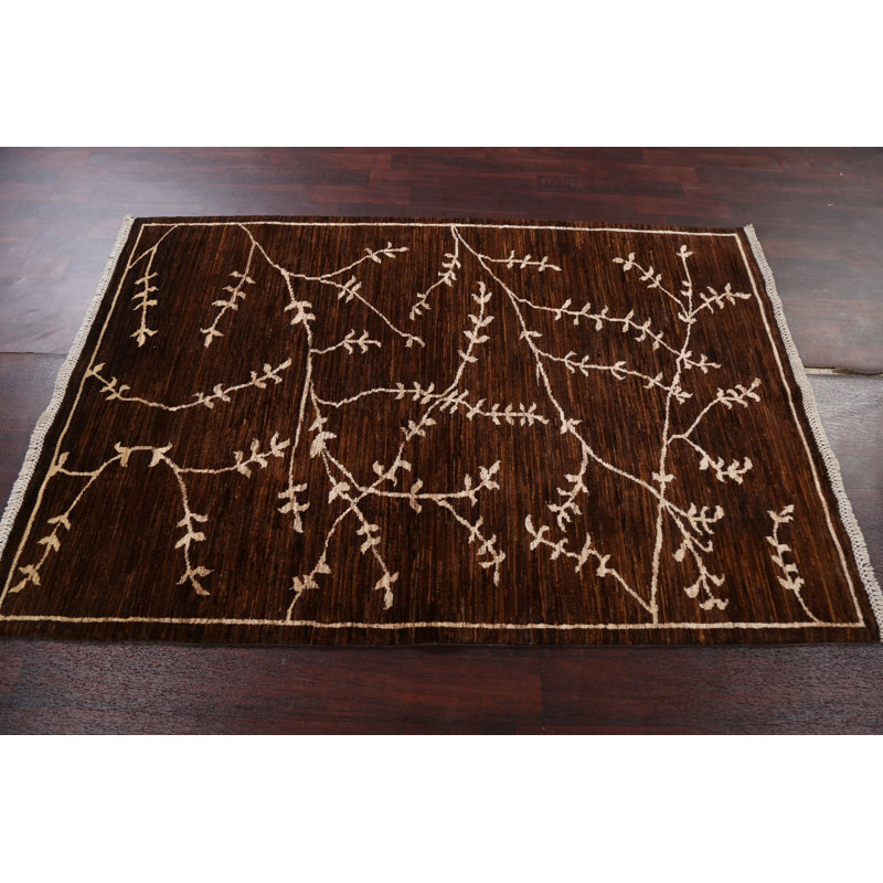 Tapis Gabbeh Kashkoli noué à la main 4 x 6