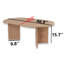 Table basse moderne, chêne saphir, 120 x 40 x 60 cm, panneau de particules 100% mélaminé, épaisseur: 0 cm, design scandinave et fonctionnel pour le salon, durable et élégant-109178454