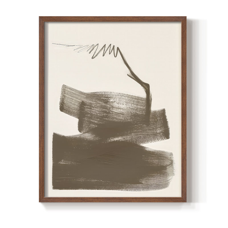 «Half Full I», reproduction encadrée - bois massif, Noyer, H 11 po x l 9 po