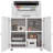 Office Printer Stand With Wheels, Mobile Lateral Filing Cabinet With File Door-1798720162