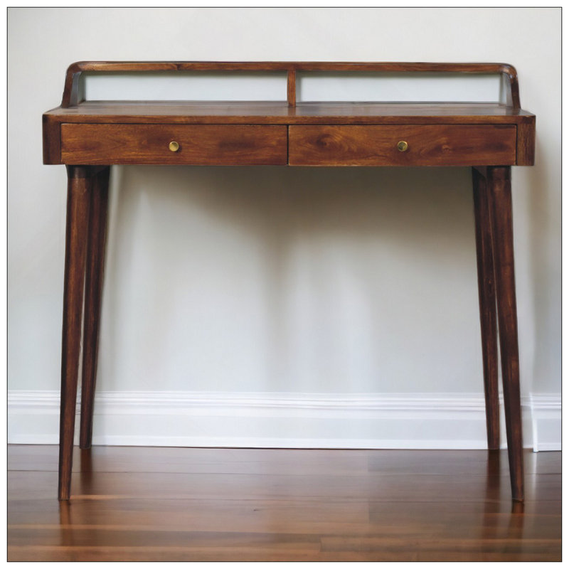 Elevated Chestnut Console Table