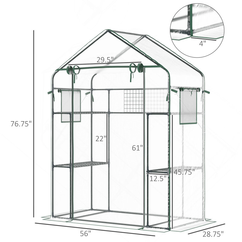 Portable Outdoor Mini Greenhouse With Multiple Features For Plant Growth