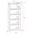 Tall Arched Wood Bookshelf with Open Shelving-1334043977