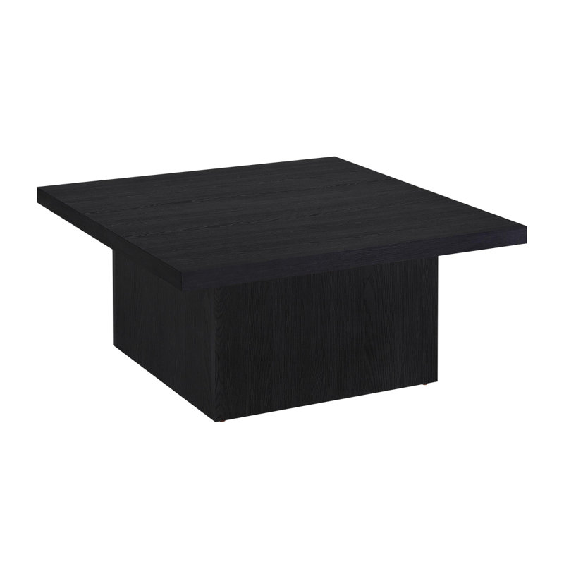 Square Engineered Wood Cocktail Coffee Table, Black