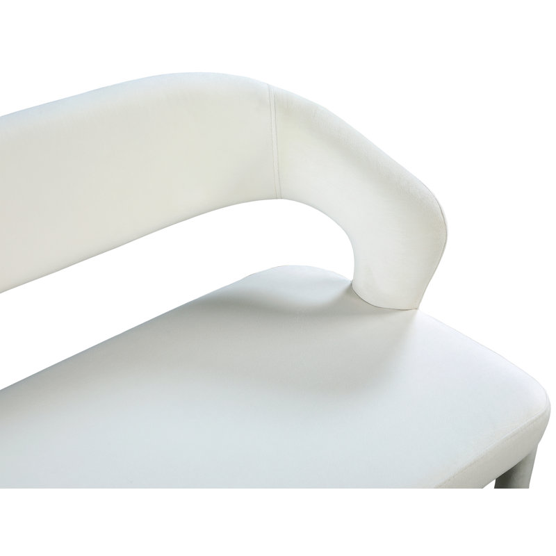 Destiny Velvet Bench, Cream Velvet