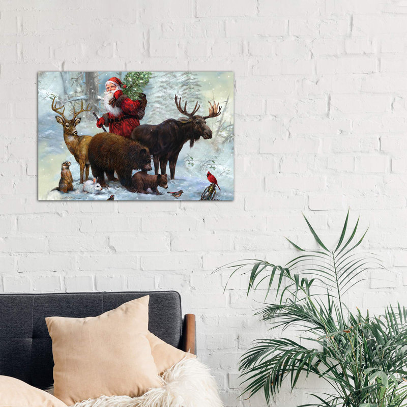 Santa's Best Friends - Wrapped Canvas Print, 66.04 cm H x 45.72 cm W x 3.175 cm D
