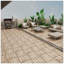 Carrelage de patio en plastique composite WPC, revêtement de sol à emboîter, résistant à l'eau pour une utilisation intérieure et extérieure, paquet de 22 3D