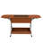 Modern extendable coffee table with drawer & 2-tier storage, metal frame wheeled design for living room
