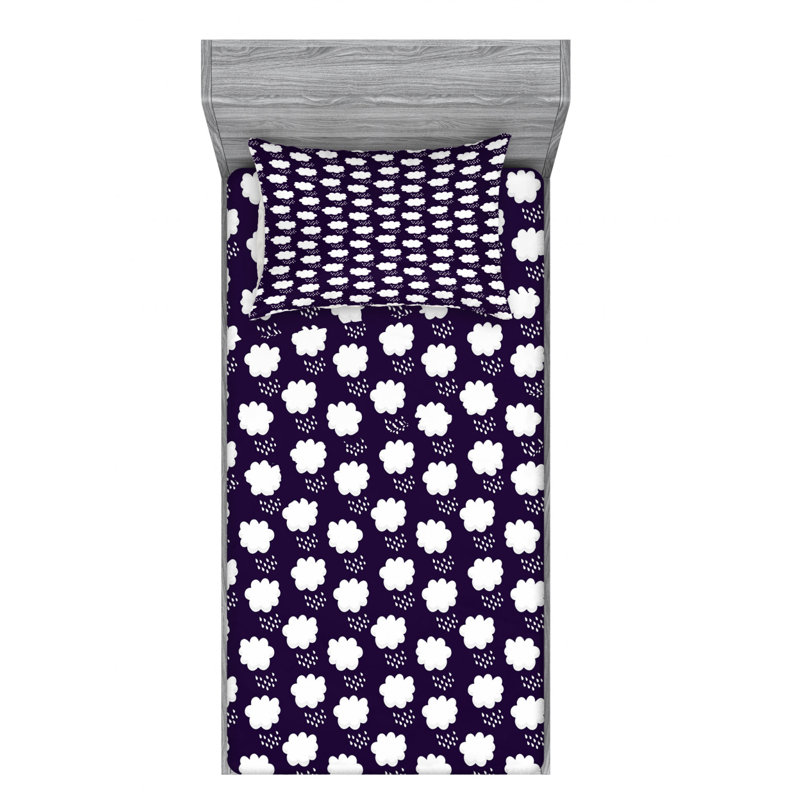 Microfiber Sheet Set, Twin Sheet Set with Fitted Sheet