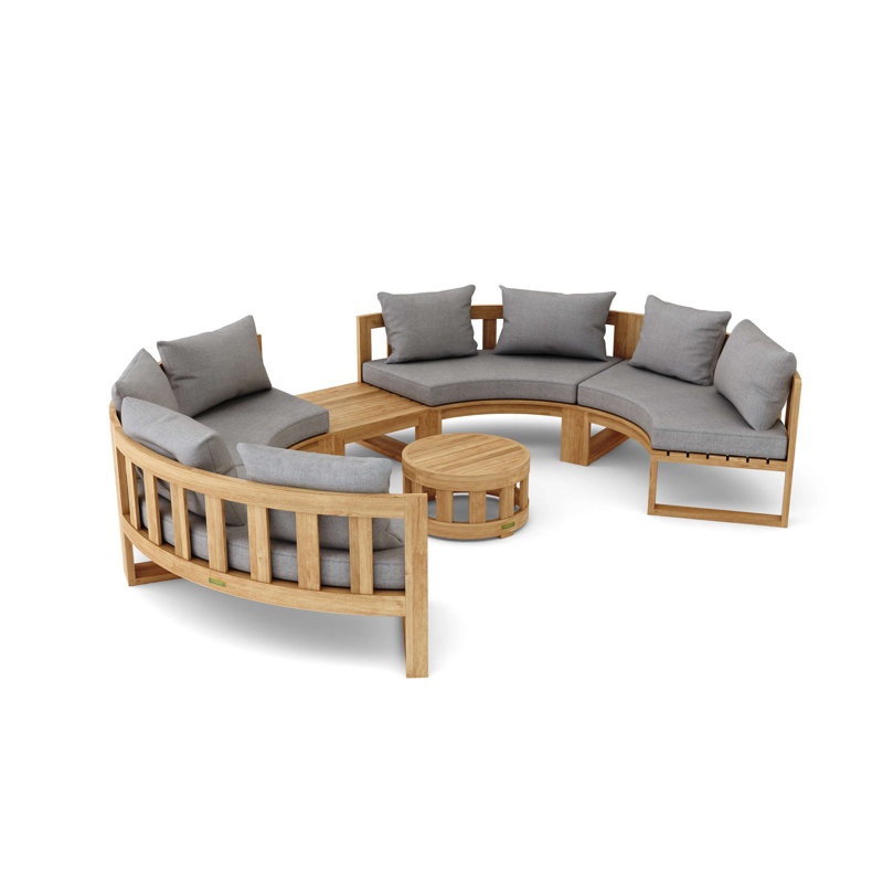 Circular Modular Outdoor Teak Side Table
