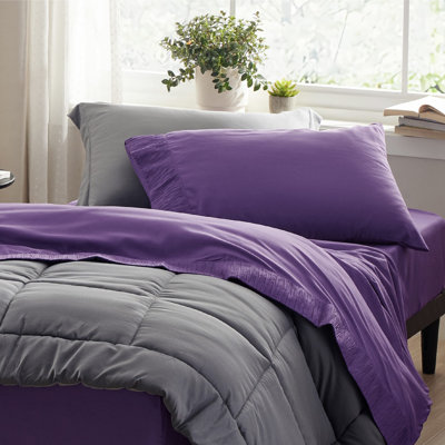 Bedsure Polyester Microfiber Sheet Set Hotel Luxury Sheets, Easy Care Cooling Bed Sheet Set 84GSM(65" x 99")GentleSoft™️