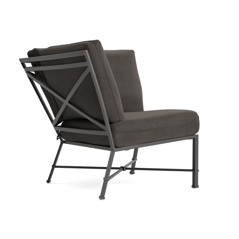 Venetian Outdoor Patio Sectional, Fusion Charcoal, Textured Pewter