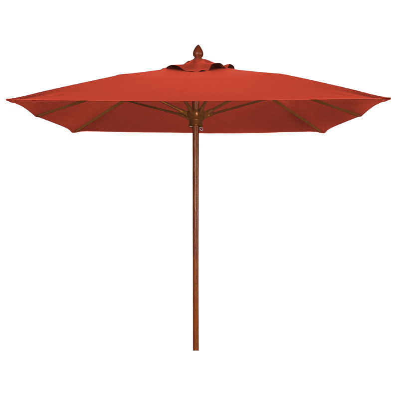 Parasol de marché carré 6 pi Prestige, Teck, Sunbrella® terre cuite