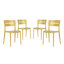Chaise de salle à manger d'extérieur empilable (ensemble de 4)-1112256488