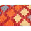 Tapis décoratif en laine rouge noué à la main New Age 4 pi 11 po X 6 pi 2 po one-of-a-kind