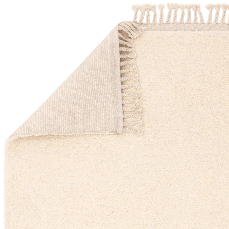 Buckmiller Plain Moroccan Machine Woven Cream Area Rug, Rectangle 160 x 230cm