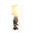 27.5" Silver Owl On A Branch Resin Table Lamp