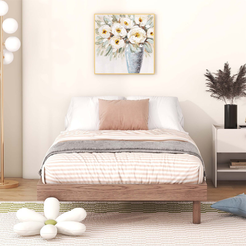 Base de lit plateforme flottante de conception moderne pour une stabilité et une durabilité accrues, parfaite pour les chambres contemporaines