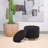 Round Shape Ottoman With Storage Function, Fabric Upholstered