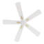  Ventilateur de plafond intelligent 5 pales à DEL avec télécommande et ensemble d'éclairage inclus-71198862