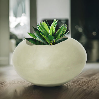 Pot à fleurs rond écologique Dhruvin ECOBO, usage intérieur / extérieur quatre saisons Rochas