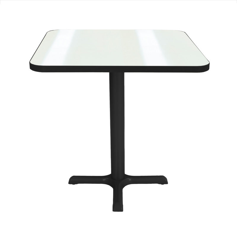 Table de pause carrée 30 po L, Whiteboard, Noir