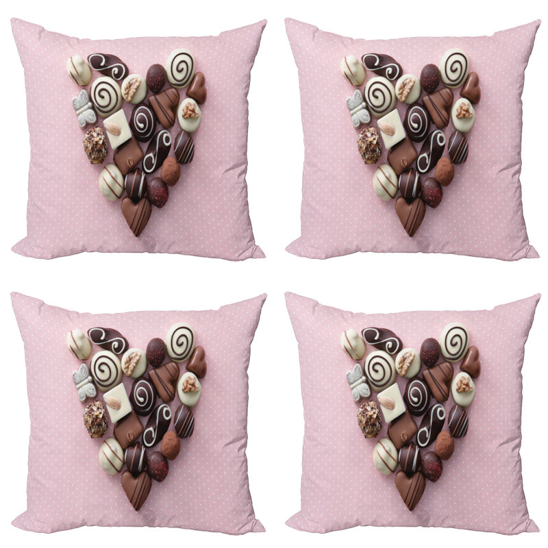 Boîte de 4 coussins décoratifs Ambesonne, 24" X 24"
