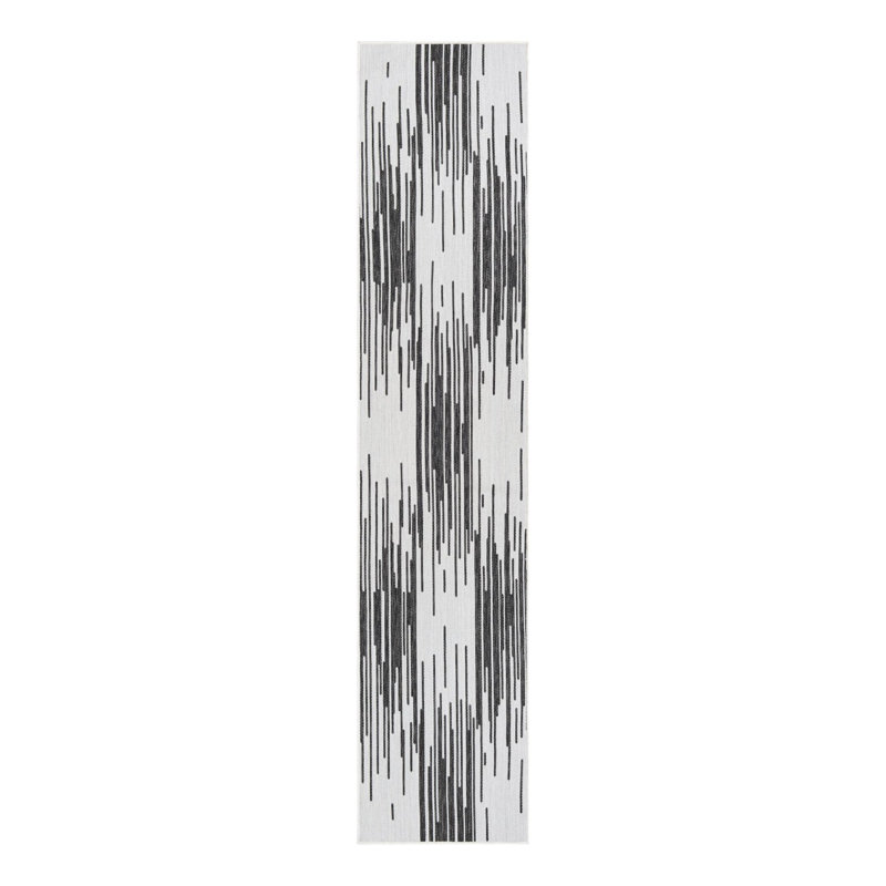 Geometric Indoor / Outdoor Rug, Runner 2'7" x 12'
