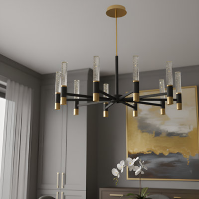 Davies Integrated LED Brushed Gold Chandelier
