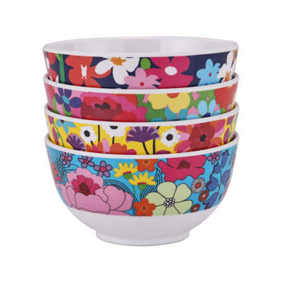 4 Dessert Bowl French Bull Garden Floral 4.5" Mini Set