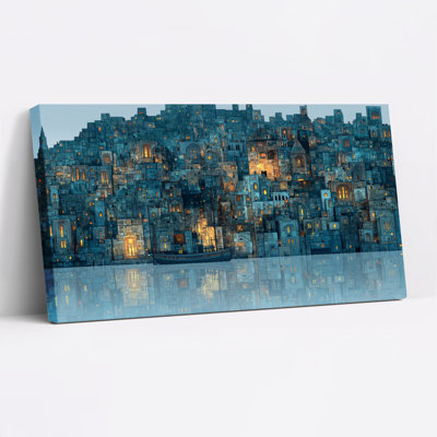 City Lights, reproduction d'art sur toile, ensemble de 1