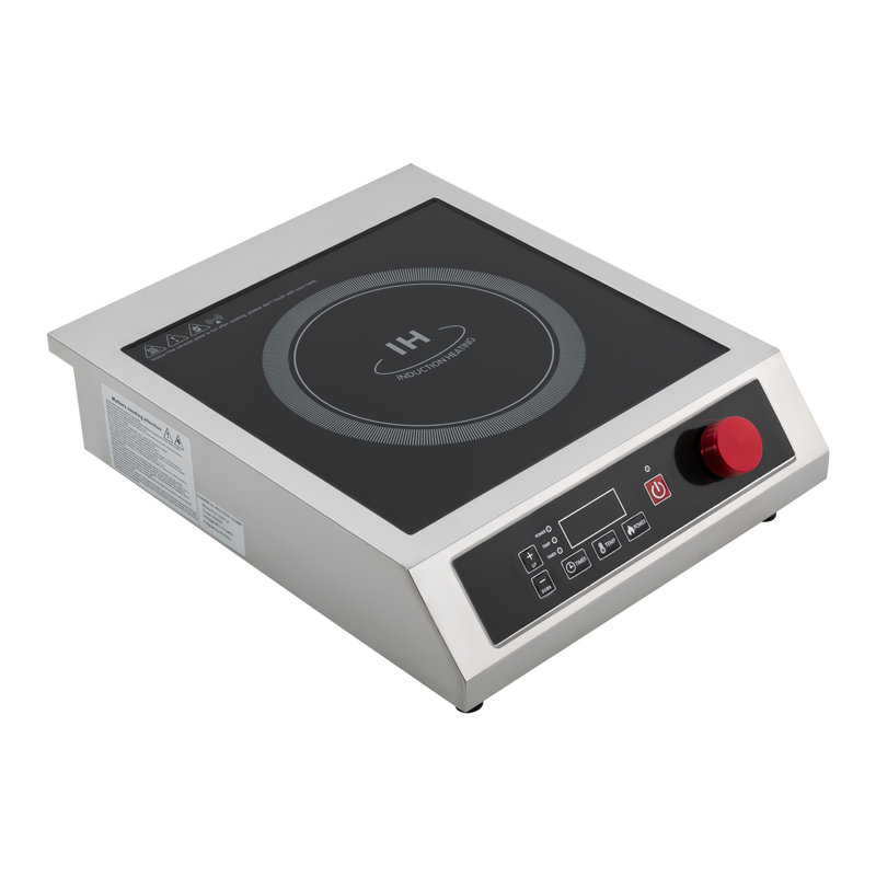 OUKANING Black 1 Burner Countertop Powerful Electric Stove with Digital Sensor 3500W
