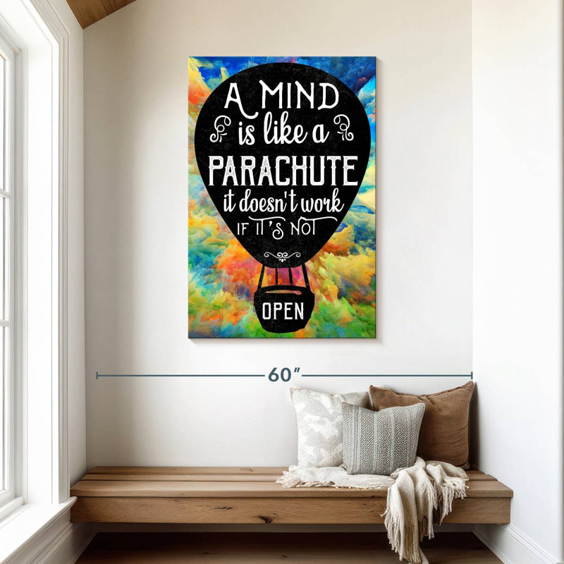 Tergel Like A Parachute Quote, 45" H x 30" W