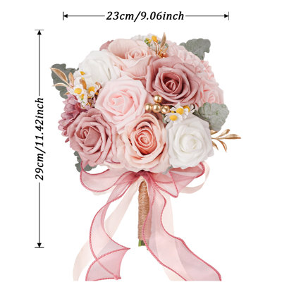 11,4 pouces bouquet de mariage Bouquet de demoiselle d'honneur Bouquet de mariage artificiel
