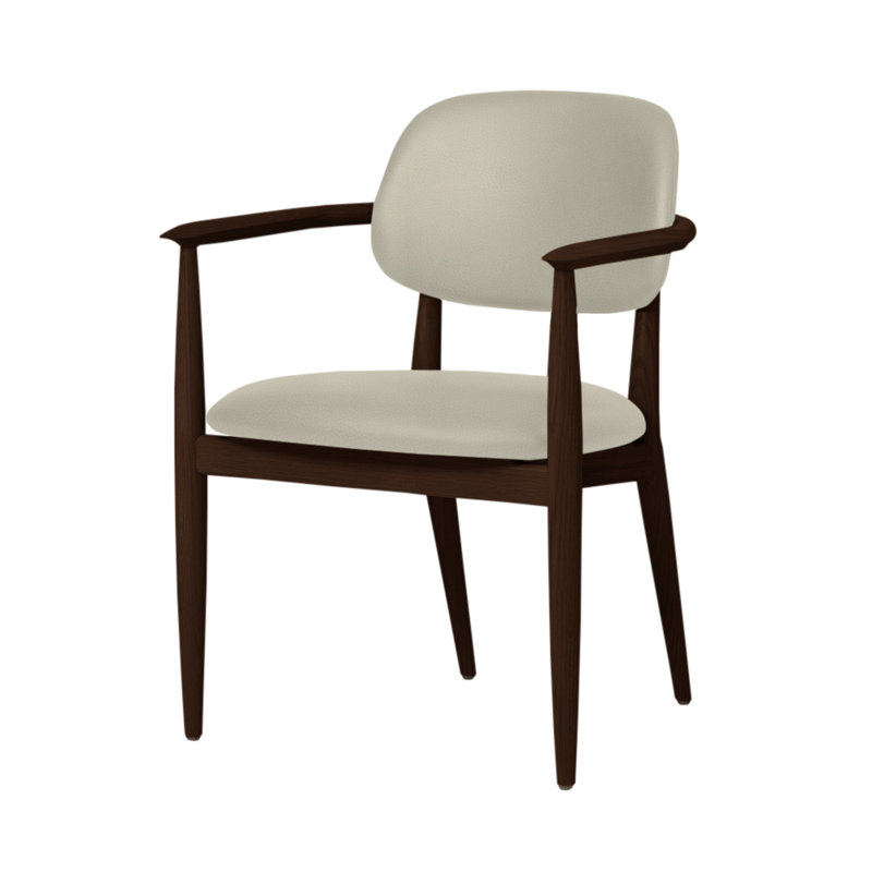 Chaise Slow de Space Copenhagen, Chêne brun foncé, Caramel Oméga