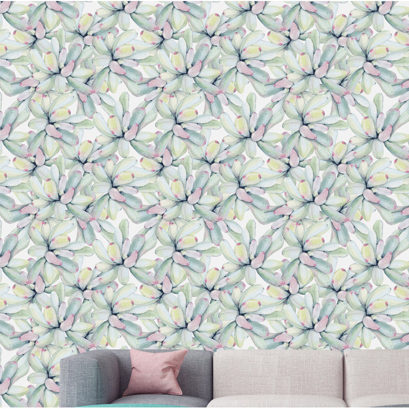Rouleau de papier peint Succulents, L 16,67 po x l 25 po