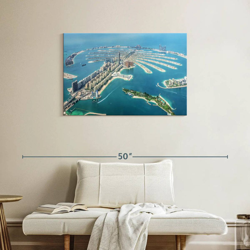 Nicci Palm Jumeirah From Above, 24" H x 36" W