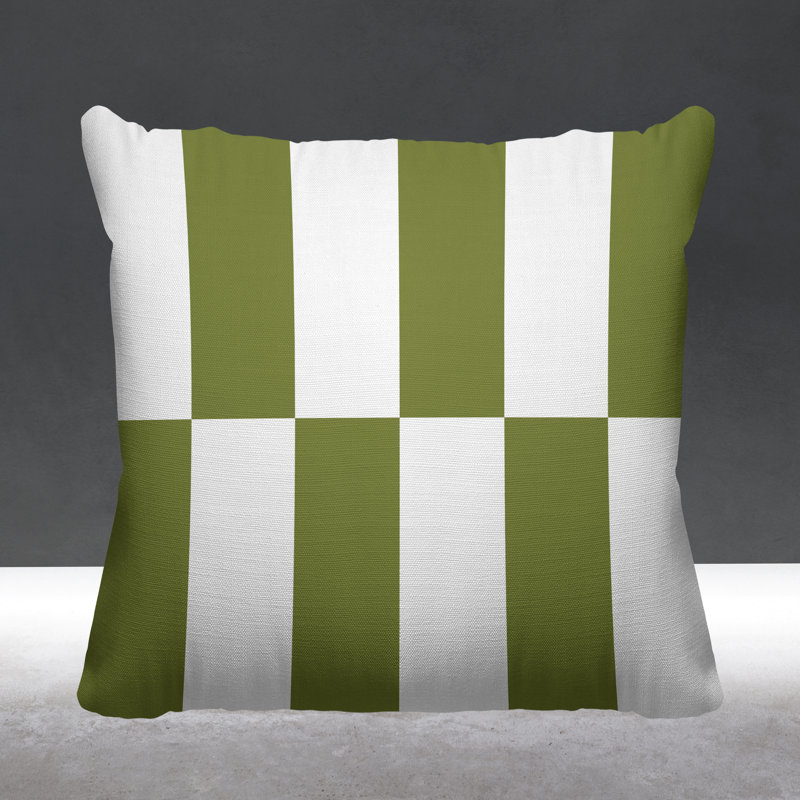 Coussin Luella, Vert olive, 15 po x 15 po, Carré