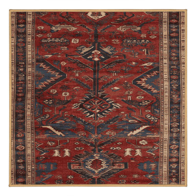 Machine Washable Persian Brown Area Rug