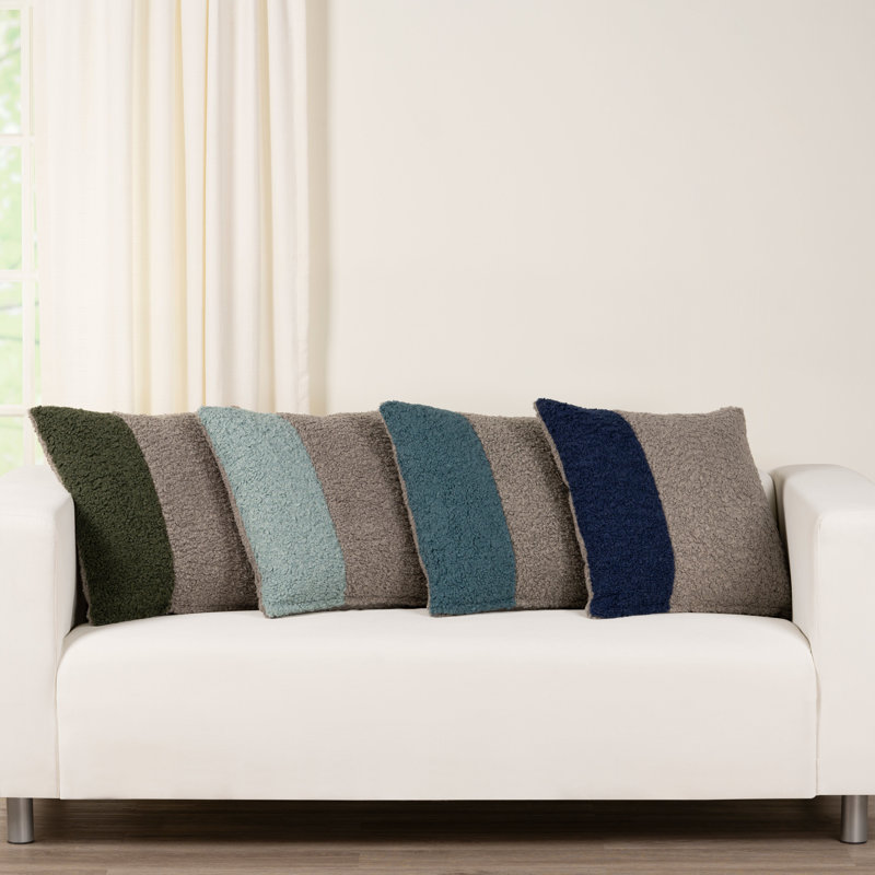 Faux Fur Throw Pillow, Cloverleaf
