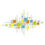 Linear MM Glass And Metal Wall Sculpture