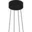 Luminaire suspendu ovale noir mat Ovard