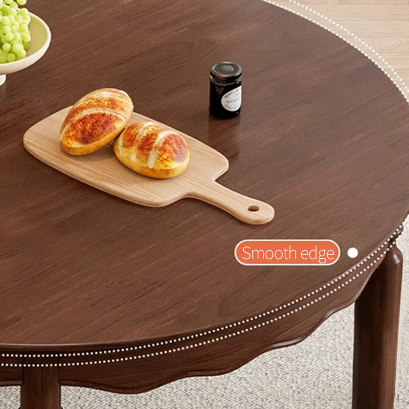 Ensemble de table de salle à manger créative en bois d'hévéa, 7