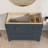 Solid Wood 42" Single Bathroom Vanity Base Only In Navy Blue