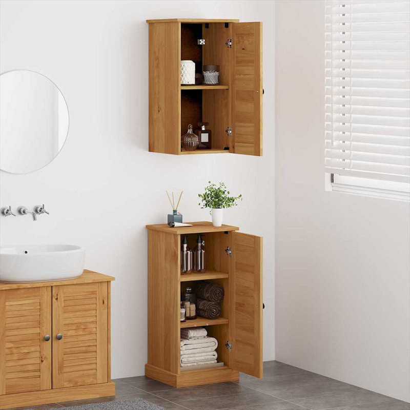 Bathroom Furniture Set 2 Pcs 37 X 34 X 80 Cm, Brown