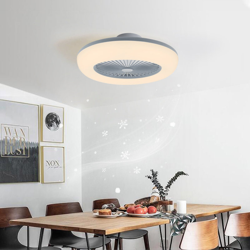 55cm Ceiling Fan with LED Lights, Grey