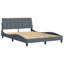 Structure de lit sans matelas Hanko velours gris foncé 53,9 "x 74,8"-1616202933-1616202923