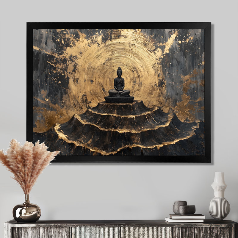 Hagedorn - Spiritual Wall Art, H 24 po x l 32 po, Picture Frame Print, Noir, noir, noir, noir