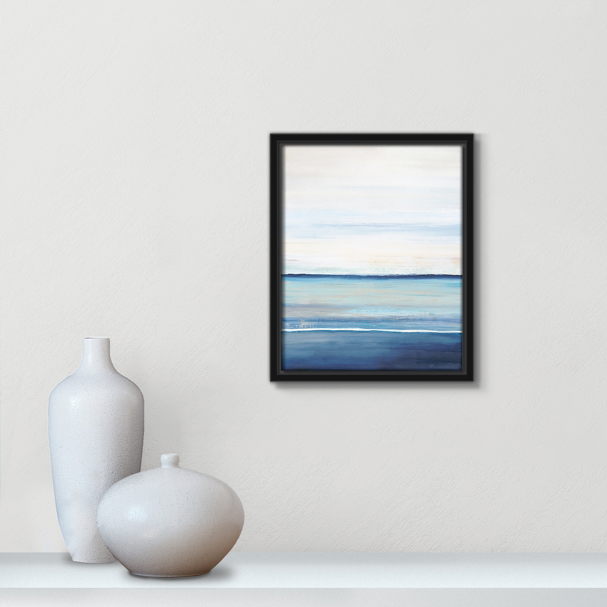Distant Whispers by Filippo Ioco - Painting Print, Black Framed Canvas, 11.5" H x 9.5" W x 2" D